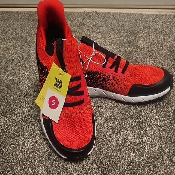 All in Motion Red and Black Men's Sneakers - Picture 1 of 1